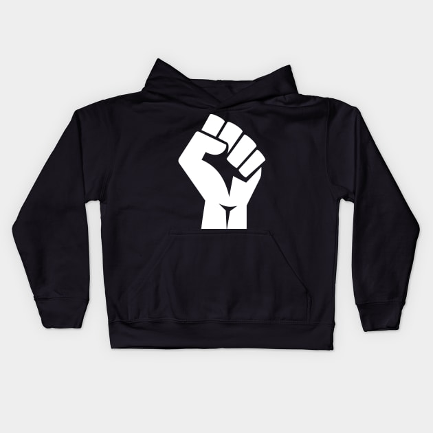 Black Power Fist, black lives matter, civil rights Kids Hoodie by UrbanLifeApparel